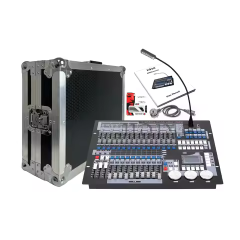 POLET 1024DMX Console With Flight case Weddings Concer DJ Controller dmx512 Church Light Par Stage L