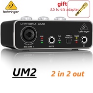 BEHRINGER UM2กีตาร์บันทึกอินเตอร์เฟซเครื่องเสียงพิเศษการ์ดเสียงยูเอสบีภายนอกสำหรับการถ่ายทอดสดอินเทอ
