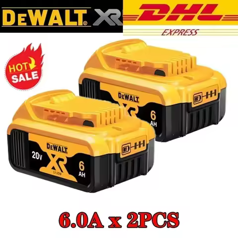 100% Genuine Dewalt 20V Battery,5AH 6AH Rechargeable Lithium Ion Battery, Dewalt DCB200 Power Tool R