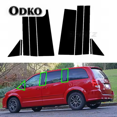 Car Window Pillar Posts Cover Trim ABC Column Sticker for Dodge Grand Caravan CHRYSLER Town & Countr