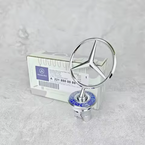 1Pcs 44mm 3D Zinc Alloy Car Front Hood Emblem Bonnet Label Badge for Mercedes Benz W204 W210 W220 W2