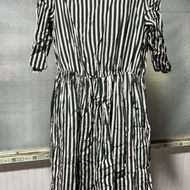 19-AMY COMPANY KOREAN BRAND - bymo 2-layer striped dress - Size S, M