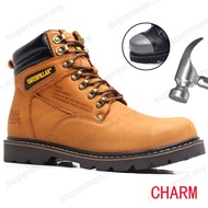 Ins [Mall Quality] Safety Shoes Caterpillar Work Shoes Men Anti-Smashing Anti-Slip Oil-Resistant Acid-Resistant CAT QJGA