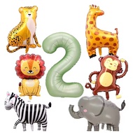 7pcs SAGE NUMBERS JUNGLE ANIMAL BALLOON PACKAGE