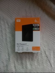 WD Western Digital My Passport 2.5" Usb3.0 Portable Hard Disk 4TB HDD 全新行貨 外置硬盤 (黑)