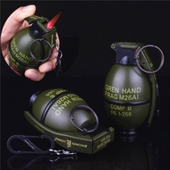 Large Alloy Windproof Lighter Green Unique Gift Grenade Shape Inflatable Boutique High-Quality Metal