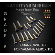 GR5 TITANIUM BOLTS CRANCASE for aerox Itsalaya design