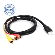 HDMI To AV HDMI To 3RCA Red Yellow White Difference TO HDMI 3RCA Cable Audio Video P0A7
