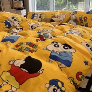 Crayon Shin-chan Bedsheet four-piece set quilt cover bed linen dormitory three-piece set Bedsheet Se