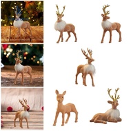 GRALARA Christmas Reindeer Statue Xmas Elk Figurine Realistic Friend Gift Animal