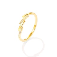 CELOVIS Bridget Geometric Bar with Embedded Cubic Zirconia Inset Ring in Gold