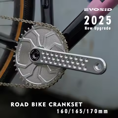 EVOSID Road Bike Crankset 160/165/170mm Ultralight 3Nails Direct Mount CNC Hollow Tech Crank 24mm Ax