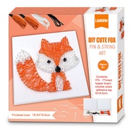 Boqin DIY String Art Kit - Cute Fox Craft Kit with String Art Patterns, Pushpins, Crafting Supplies,