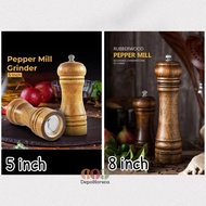 Pepper Mill Grinder 5" and 8" Wood Stainless Steel Material / Pepper Grinder Coarse Pepper Grinder M