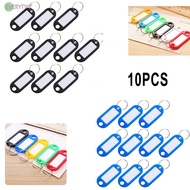 【Ready Stock】10X Label Keychain 10pcs 50.0mm X 22.0mm Black Blue Lastic Protective Cover@New