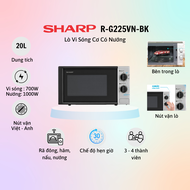 Lò vi sóng có nướng SHARP R-G222VN-S/R-G223VN-SM/R-G225VN-BK/R-G227VN-M/R-G228VN-SL 20 lít - Hàng ch