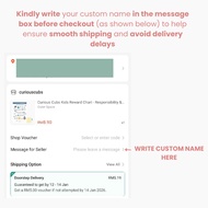 CUSTOM Reward Chart by Curious Cubs - Responsibility & Chore Chart | Good Behavior Motivation Board