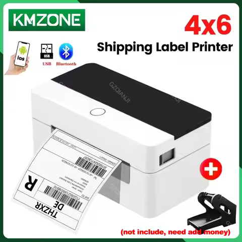 4x6 Shipping Label Printer WiFi Bluetooth USB Thermal Sticker Maker Desktop Barcode Printer for High