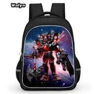 Toilet Man Cartoon Travel Backpack/School Bag Titan Clock Man Titan Monitor Titan Audio Man Student 
