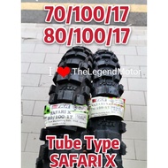 【Malaysia Ready Stock】◄☄☒FKR TYRE TAYAR 17 SAFARI X Tube Tyre 70/100-17 80/100-17 Tayar Cross
