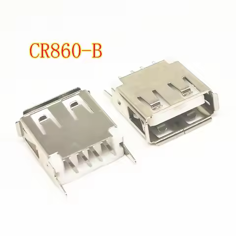 10PCS USB 2.0 4Pin A Type Female Socket Connector G54 2 feet 90 degree Data Transmission Charging