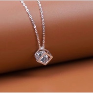 HHJ silver cube necklace