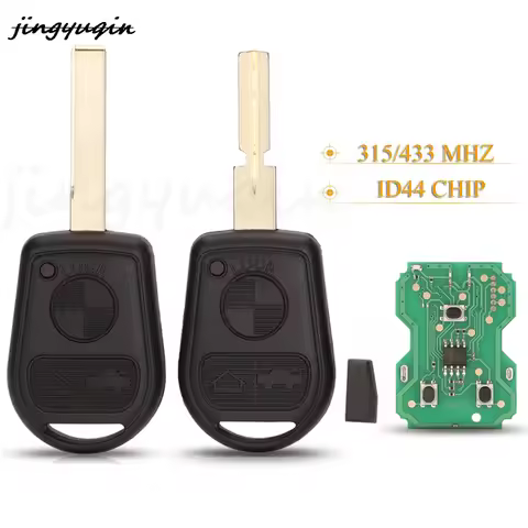 jingyuqin 3Buttons Car Remote Key Fob 315/433Mhz ID44 PCF7935 Chip For BMW Z3 E31 E32 E34 E36 E38 E3