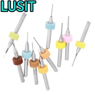 LUSIT 10pcs PCB Drill Bits Set, Micro Set Tip 1.1-2.0mm Tungsten Carbide Micro Drill Bits, Durable 0