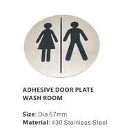 Avio Adhesive WC Door Plate Signages - 430 Stainless Steel / HOME / OFFICE / RESTAURANT / SCHOOL