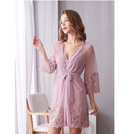 One Set Premium Lingerie Kimono Sleep Lace Salem KL47C