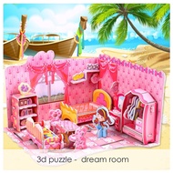 LOMOTOYZ 3D PUZZLE DREAM HOUSE toy large home interior puzzle/ 3D Puzzle Miniature room