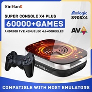 KINHANK Amlogic S905X4 Super Console X4 Plus Retro Game Console Built-in 60000 Games 4K HD TV Box