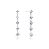 TAKA Jewellery Lab Grown Round Diamond Dangling Earrings 10K Gold