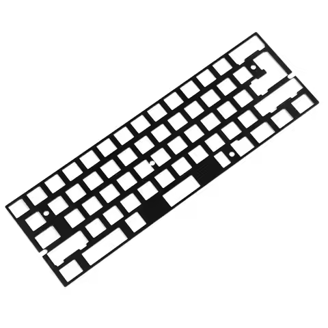 CNC Aluminum Brush Finish Universal Anodized Positioning Board Plate For GH60 60% Keyboard DIY Suppo