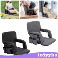 [Lzdyyh3] Stadium Chair Upgraded Armrest Comfort Easy to Carry Foldable Seat Cushion with Back Support for Outdoor Indoor