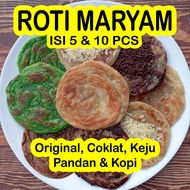 Roti Maryam Original Coklat Pandan Keju Kopi Mix Rasa Campur Isi 5 & 10 Pcs Per Bungkus Zilky Frozen