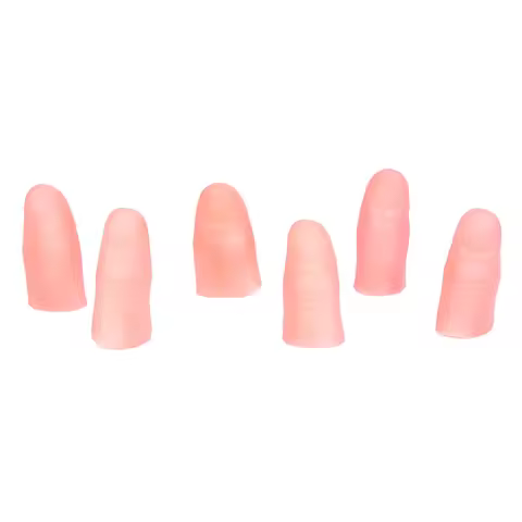 {YY30} 3 Pcs/set Fake Soft Thumb Tip Finger Fake Magic Appearing Finger Trick Prop