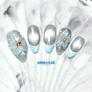 AZ012 (Thai Shop) 1 Real Gel False Nails Handmade