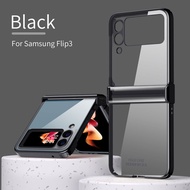 【HOCE】Plating เคสโทรศัพท์สำหรับ Samsung Galaxy Z Flip 3 4 5G กันกระแทกโปร่งใส Z Flip3 ZFlip 3 ZFlip4ป้องกันเต็มรูปแบบสำหรับ Z Flip 3ฝาหลัง