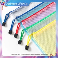 Transparent File Bag Thickened Mesh B4 Zipper Waterproof Office Information File Storage