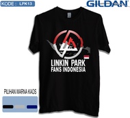 kaos linkin park band logo style fans indonesia original gildan lpk13 - xxl abu-abu