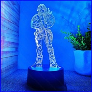 G2P VALORANT Night Light Anime 3D Lamp Remote Touch LED Charging USB Rainbow Lighting Home Bedroom D