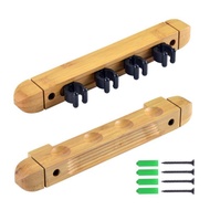 [lzdxwcke3pu] Billiard Cue Storage Rack Wall Mount Organizer 4 Holes Bamboo Pool Stick Holder Suppli