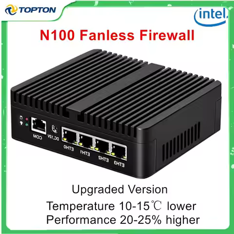 Intel N150 Mini PC Micro Firewall Appliance N5105 J4125 N4000 4x i226-V 2.5G Fanless Router Computer