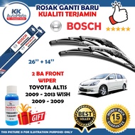 Toyota Altis (2008-2013)  Wish (2003-2009)   - Bosch Advantage Wiper BA2614
