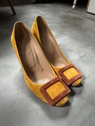 Roger Vivier Suede mustard yellow shoes 36.5