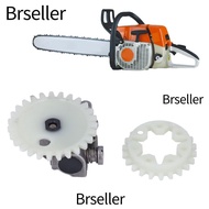 BRSELLER Chain Saw Oil Pump, Round Compact Oil Pump Gear, Metal Easy to Install Silver Oil Pump Worm