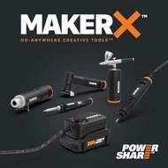 J&E MAKER X Deluxe Crafting Tool Combo Kit featuring the Hub,20V 2.0Ah Power Share battery, Rotary T
