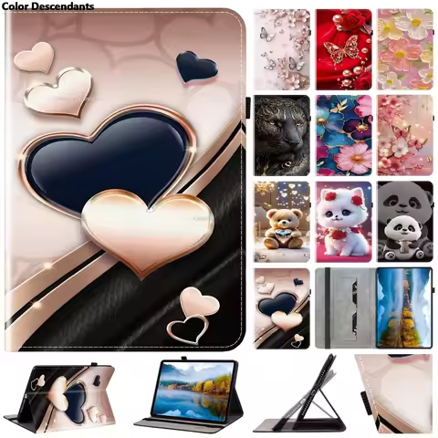 Painted Flip Leather Tablet Case For Samsung Galaxy Tab S5e T720 T725 Shockproof Protect Cover For S