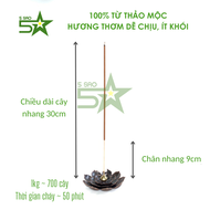 Nhang Quế 5SAO nhang vỏ Quế già hương thơm đặc trưng mùi Quế ấm áp dịu nhẹ an toàn sức khỏe.